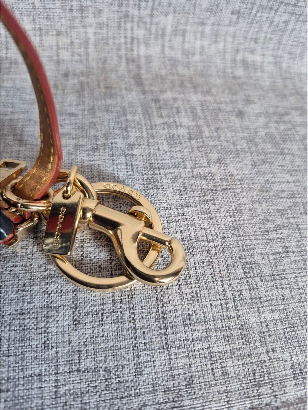 Coach Mini Val Duffle Bag Charm Keychain Signature Chambray C8223 NWOT - Picture 4 of 11
